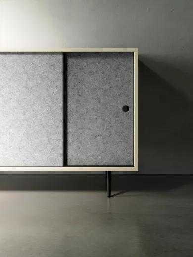 Rhett, Credenza with Drawers & Sliding Doors