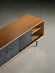 Rhett, Credenza with Doors & Bookcase Shell & Shelf