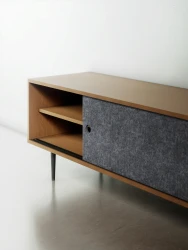 Rhett, Credenza with Doors & Bookcase Shell & Shelf