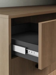 Rhett, Credenza with Drawers & Center Bookcase