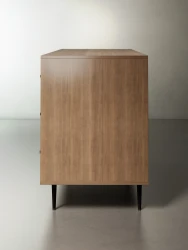 Rhett, Credenza with Drawers & Center Bookcase