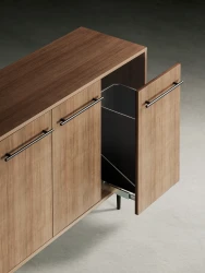 Rhett, Credenza with Trash & Recycle