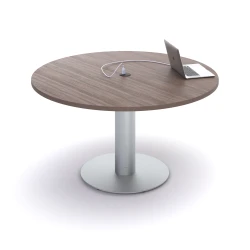 Day-to-Day Disc Base Table with Power and 48” round top
