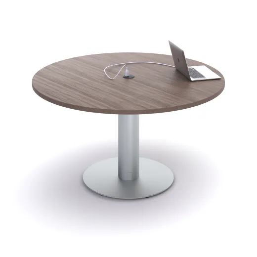 Day-to-Day Disc Base Table with Power and 48” round top
