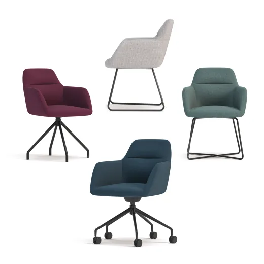 Juggle Guest Seating shown in three base options