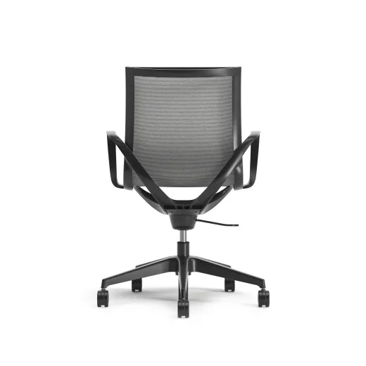 Roya Grey Mesh, Black Frame, back view