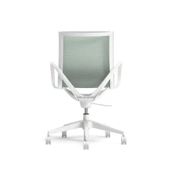 Roya Teal Mesh, White Frame, Front view