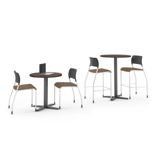 Pierce Stool and Side chairs with Cafe Tables