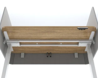 Molded Bracket, Underneath View, Grey Cover