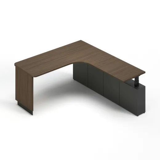 Telescoping End Panel Base, Integrated Calibrate Height Adjustable Table, Radius Corners, 24