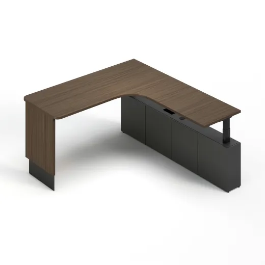 Telescoping End Panel Base, Integrated Calibrate Height Adjustable Table, Radius Corners, 24