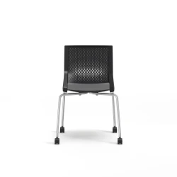 Quarry 4-Leg with Casters, Side Chair, Guest Chair, Back View