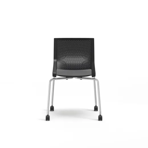 Quarry 4-Leg with Casters, Side Chair, Guest Chair, Back View