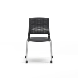 Quarry 4-Leg with Casters, Side Chair, Guest Chair, Front View