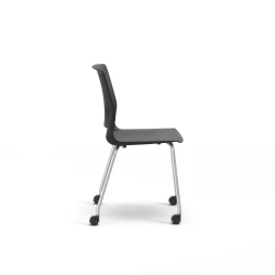 Quarry 4-Leg with Casters, Side Chair, Guest Chair, Side View