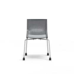 Quarry 4-Leg with Casters, Side Chair, Guest Chair, Back View