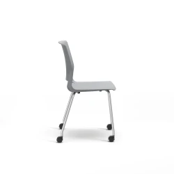 Quarry 4-Leg with Casters, Side Chair, Guest Chair, Side View