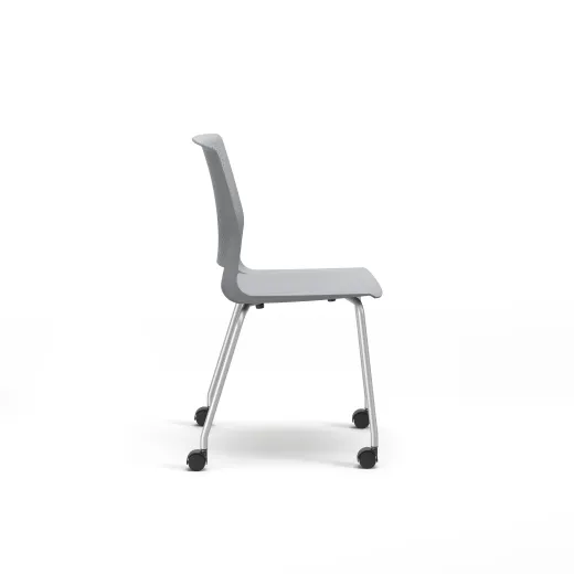 Quarry 4-Leg with Casters, Side Chair, Guest Chair, Side View
