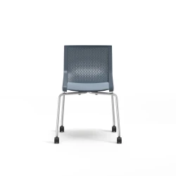 Quarry 4-Leg with Casters, Side Chair, Guest Chair, Back View