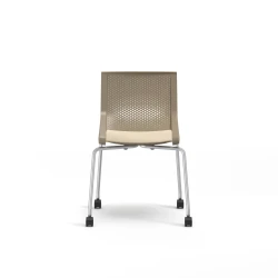 Quarry 4-Leg with Casters, Side Chair, Guest Chair, Back View