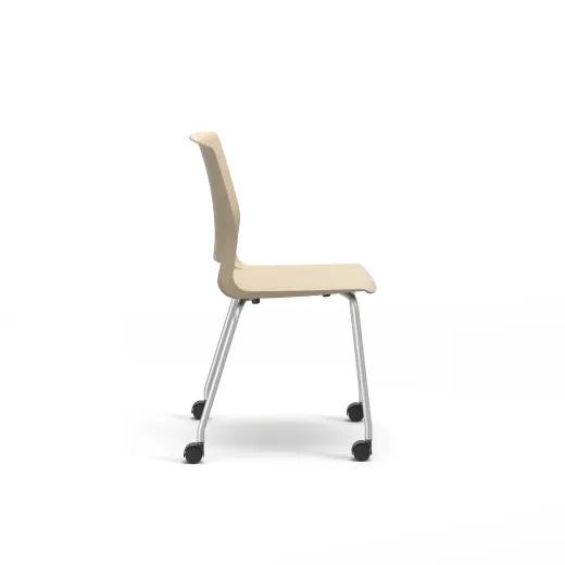 Quarry 4-Leg with Casters, Side Chair, Guest Chair, Side View