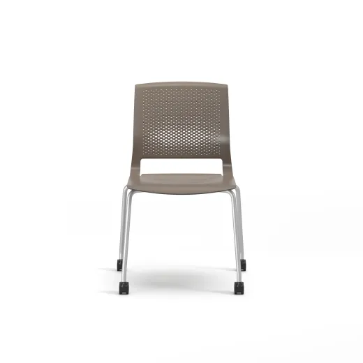 Quarry 4-Leg with Casters, Side Chair, Guest Chair, Front View