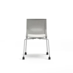 Quarry 4-Leg with Casters, Side Chair, Guest Chair, Back View