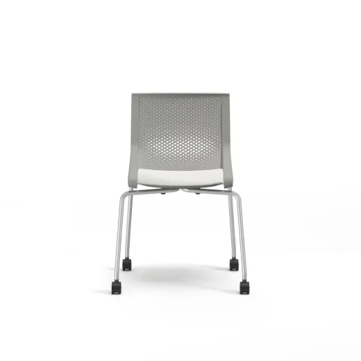 Quarry 4-Leg with Casters, Side Chair, Guest Chair, Back View