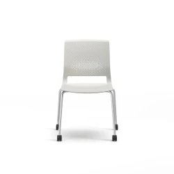 Quarry 4-Leg with Casters, Side Chair, Guest Chair, Front View