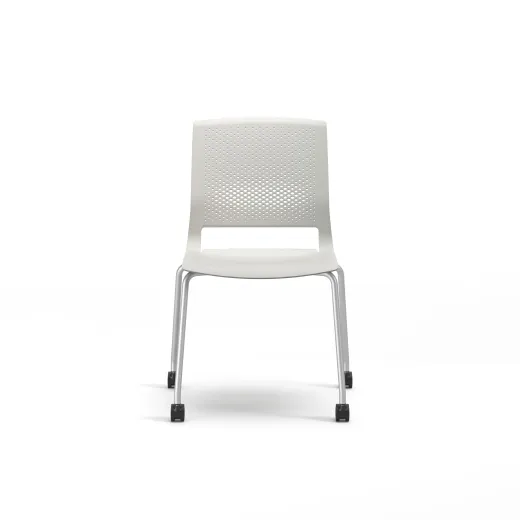 Quarry 4-Leg with Casters, Side Chair, Guest Chair, Front View