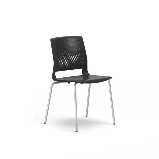 Quarry 4-Leg with Glides, Side Chair, Guest Chair, 3/4 View