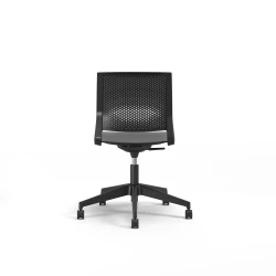 Quarry, 5-Star Swivel Base, Side Chair, Guest Chair, Back View