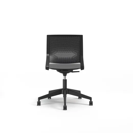 Quarry, 5-Star Swivel Base, Side Chair, Guest Chair, Back View