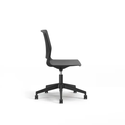 Quarry, 5-Star Swivel Base, Side Chair, Guest Chair, Side View