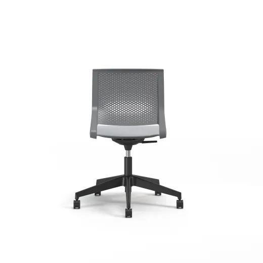 Quarry, 5-Star Swivel Base, Side Chair, Guest Chair, Back View