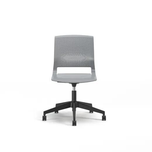 Quarry, 5-Star Swivel Base, Side Chair, Guest Chair, Front View