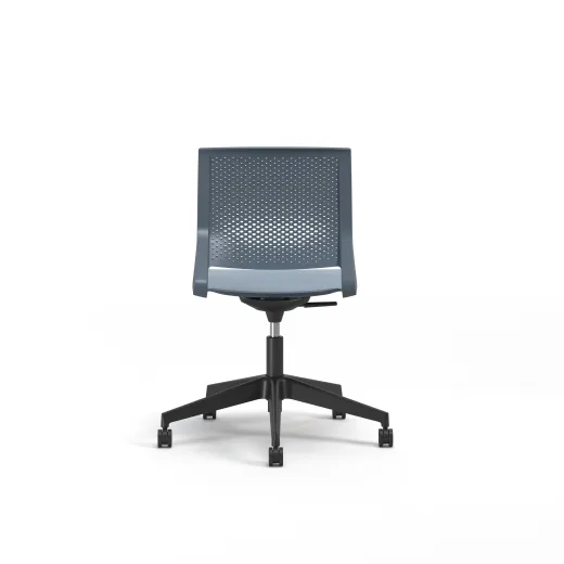 Quarry, 5-Star Swivel Base, Side Chair, Guest Chair, Back View