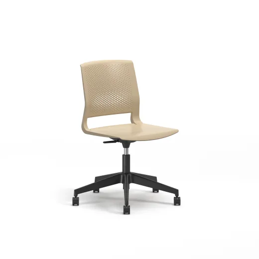 Quarry, 5-Star Swivel Base, Side Chair, Guest Chair, 3/4 View