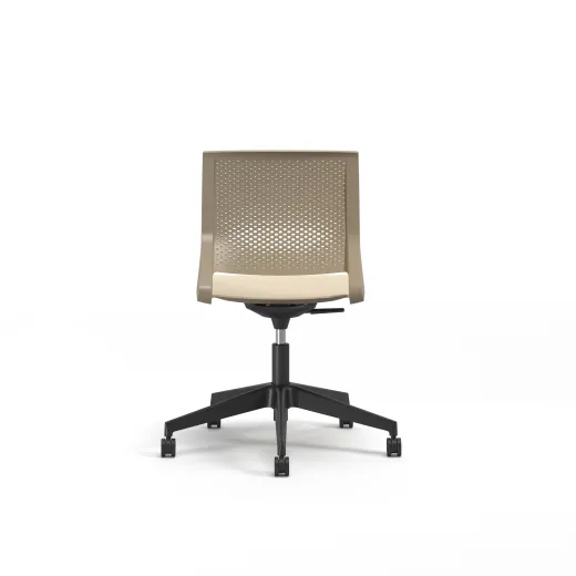 Quarry, 5-Star Swivel Base, Side Chair, Guest Chair, Back View