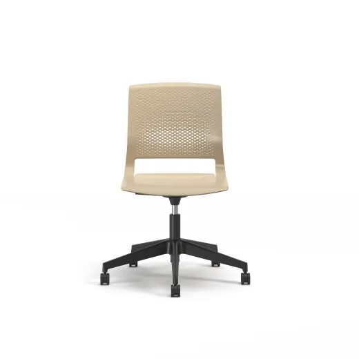 Quarry, 5-Star Swivel Base, Side Chair, Guest Chair, Front View