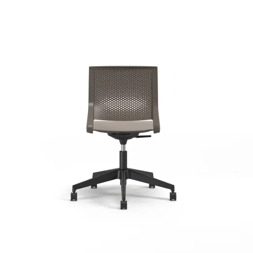 Quarry, 5-Star Swivel Base, Side Chair, Guest Chair, Back View