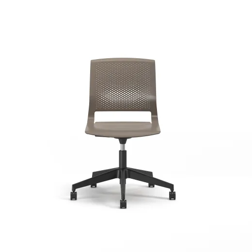Quarry, 5-Star Swivel Base, Side Chair, Guest Chair, Front View