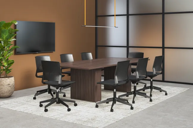 Conference room, Calibrate Conference Table, Quarry 5-Star Base Chairs​