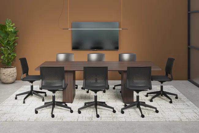 Conference room, Calibrate Conference Table, Quarry 5-Star Base Chairs​