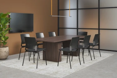 Conference room, Calibrate Conference Table, Quarry 4-Leg Chair with Glides​