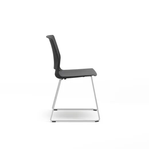 Quarry, Sled Base, Side Chair, Guest Chair, Side View