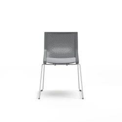 Quarry, Sled Base, Side Chair, Guest Chair, Back View