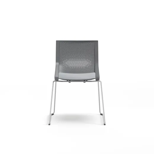 Quarry, Sled Base, Side Chair, Guest Chair, Back View