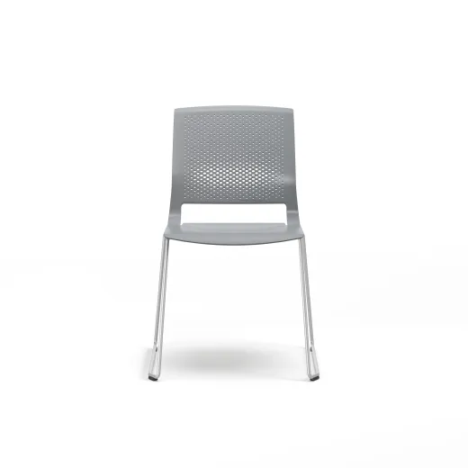 Quarry, Sled Base, Side Chair, Guest Chair, Front View
