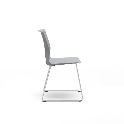 Quarry, Sled Base, Side Chair, Guest Chair, Side View